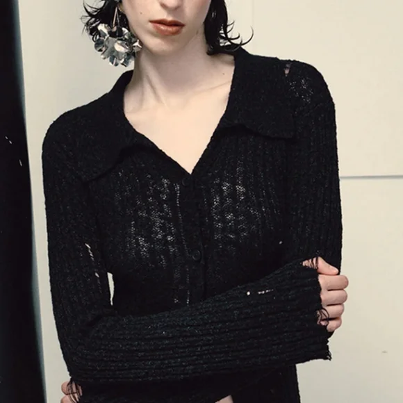 NWT URBAN REVIVO SKATER SKINNY KNITTED CARDIGAN - Picture 3 of 8